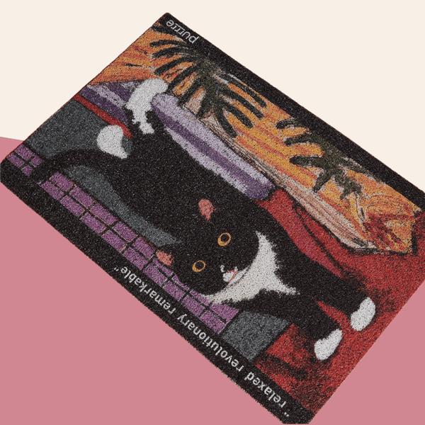 Classic Cat-pattern Cat litter Mat