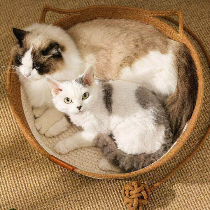 Handwoven Rattan Woven Cat Nest