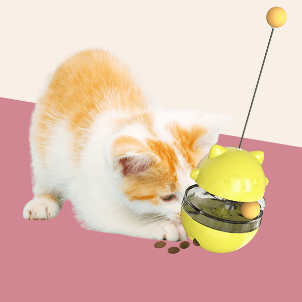 Funny Tumbler Cat Toy With Cat Stick Treat Leaking Toy
