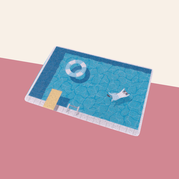 Summer Pool Cat Litter Mat