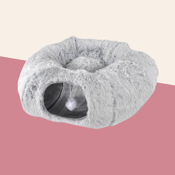 Warm Plush Foldable Cat & Dog Tunnel Bed