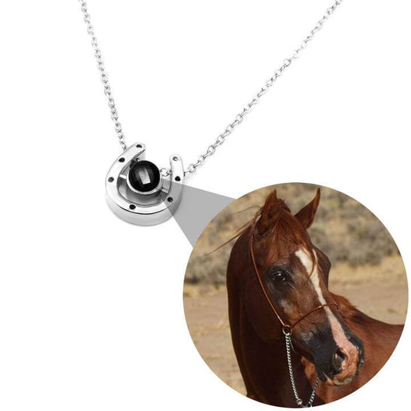 Customized Horseshoe Projection Necklace