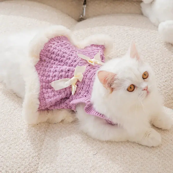 Purple Bow Cat Skirt